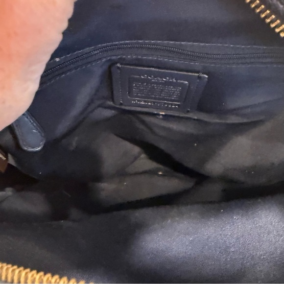 COACH Jordan Navy Blue Leather Backpack  Gold Hardware F76624 NWOT - Picture 3 of 15